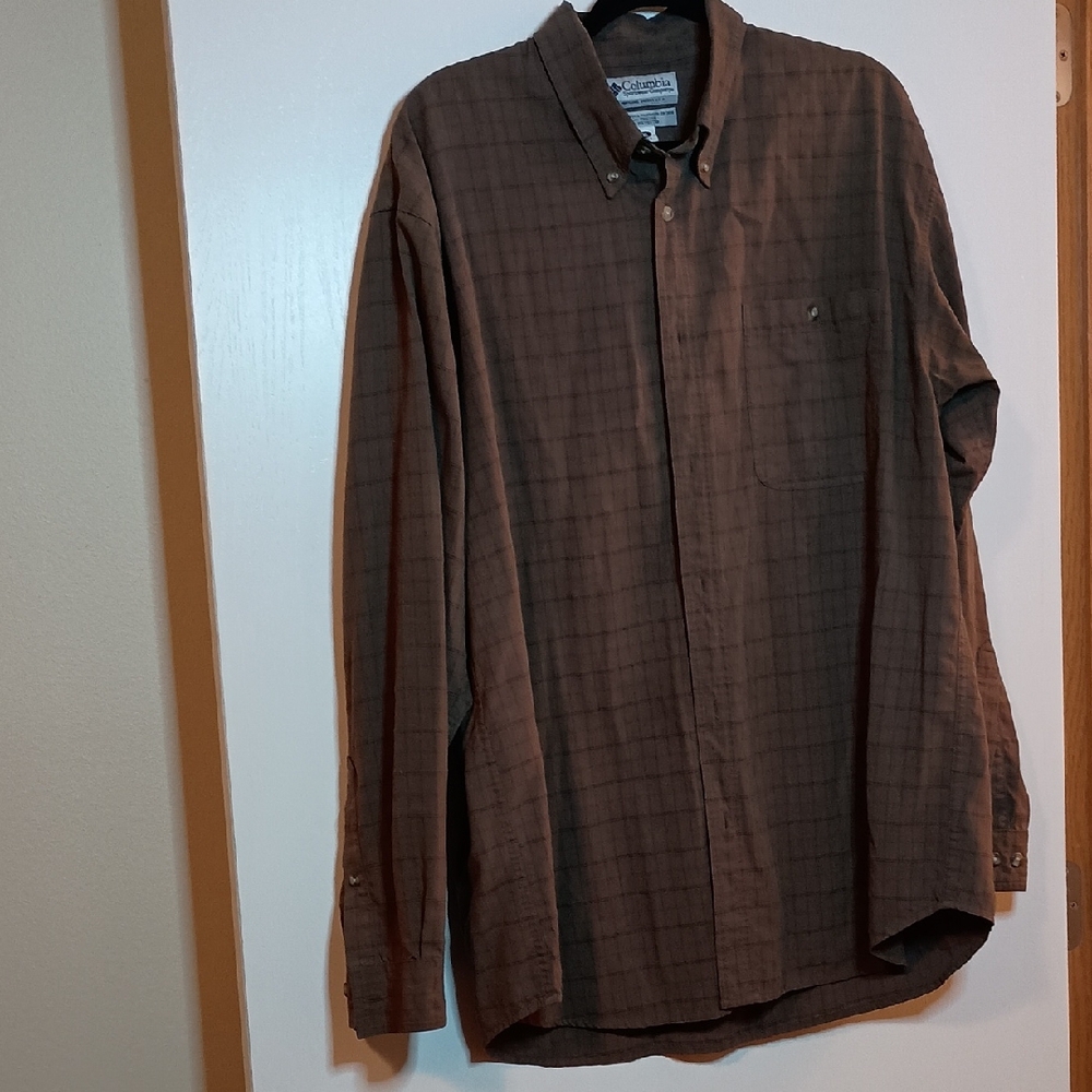 Classic Brown Plaid Men's Shirt